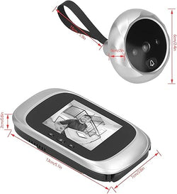 Home security doorbell camera with night vision and monitor.