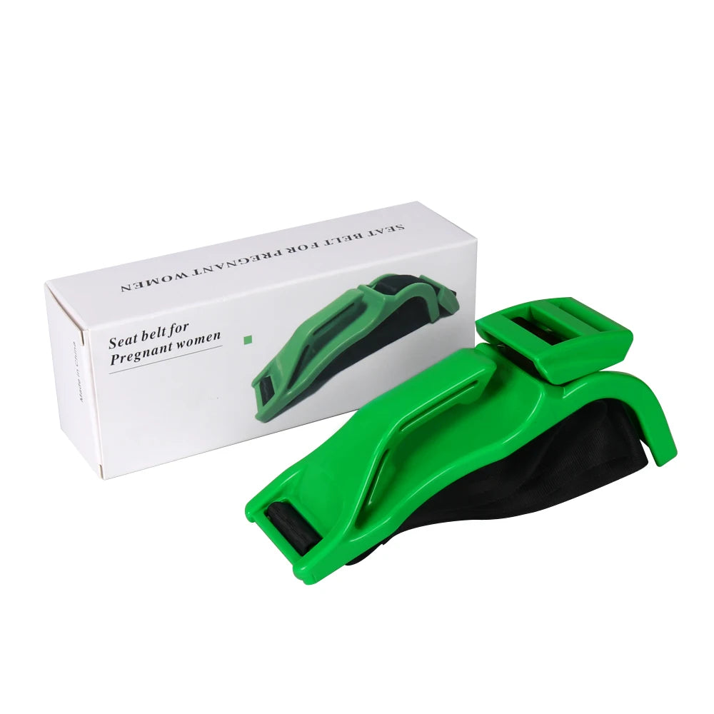 Driving safety accessory for pregnant women ensuring comfort and protection.