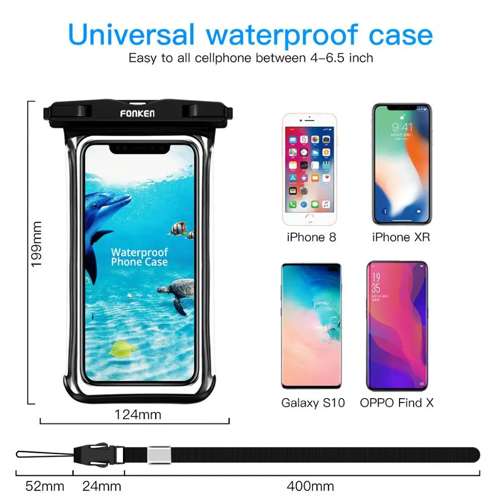 Waterproof phone bag for swimming and rain