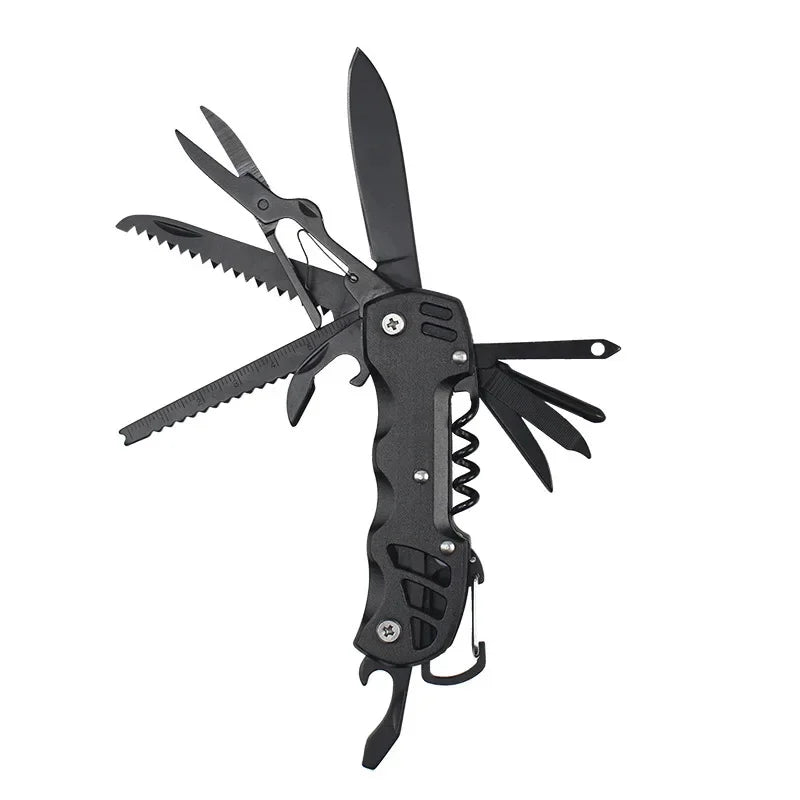 Multitool pocket knife included in an emergency survival kit