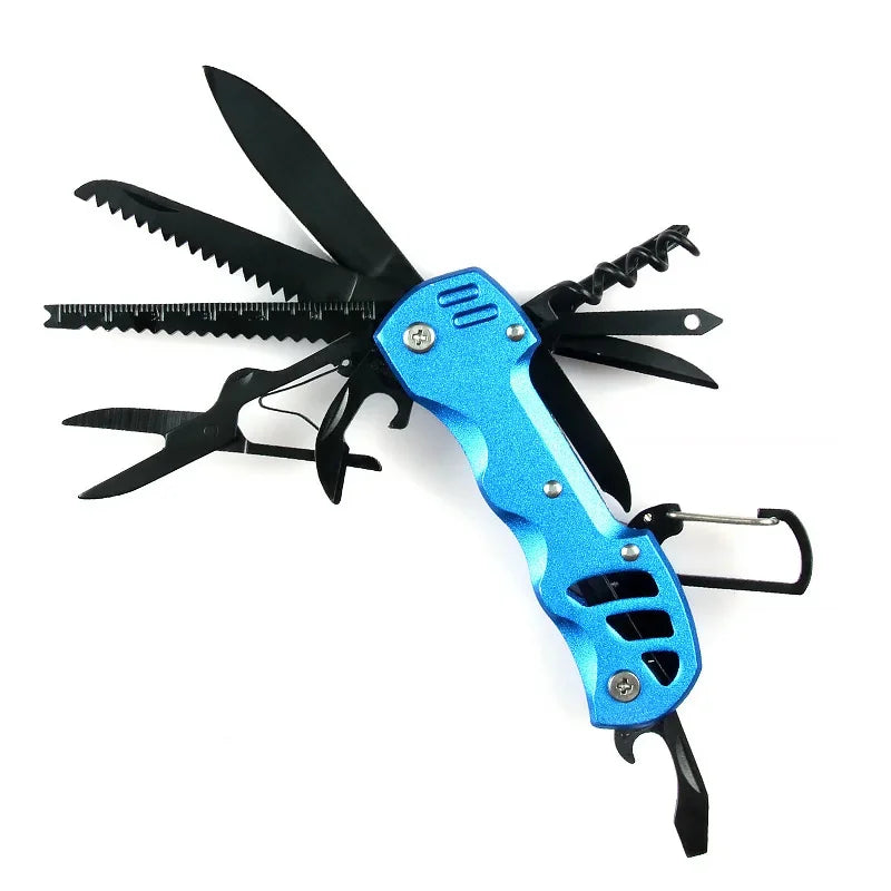 Multitool pocket knife stored in its protective pouch
