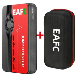 Portable jump starter for petrol and diesel cars.