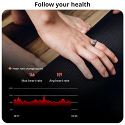 Waterproof smart ring for health monitoring and tracking.