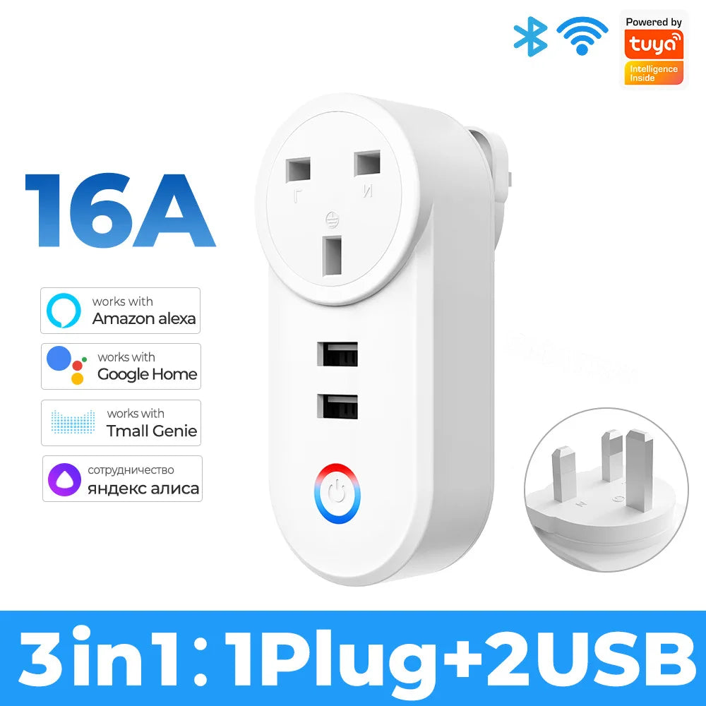 Wifi Smart Plug with USB and Alexa Control