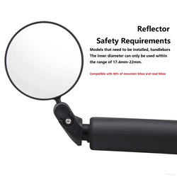 Bicycle rearview mirror on handlebar for safer cycling