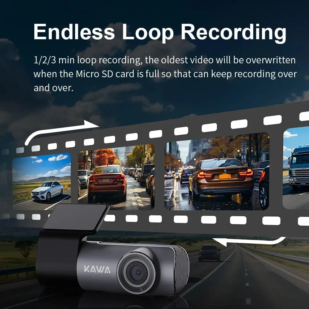 360° night vision dash cam for cars