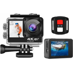 5K dual screen action camera with remote control