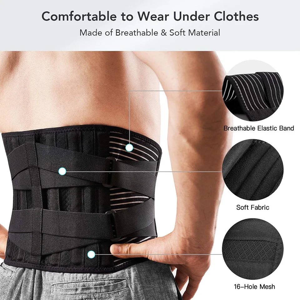 Orthopedic back support with breathable design for posture correction