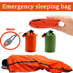 Emergency survival sleeping bag for outdoor safety