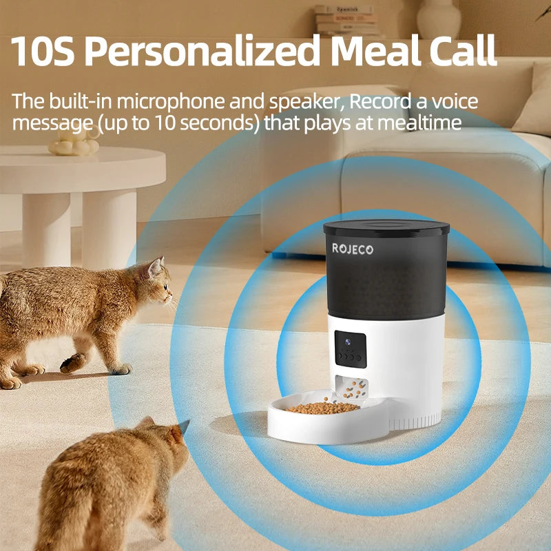 Smart Pet Feeder with Camera for cats and dogs.