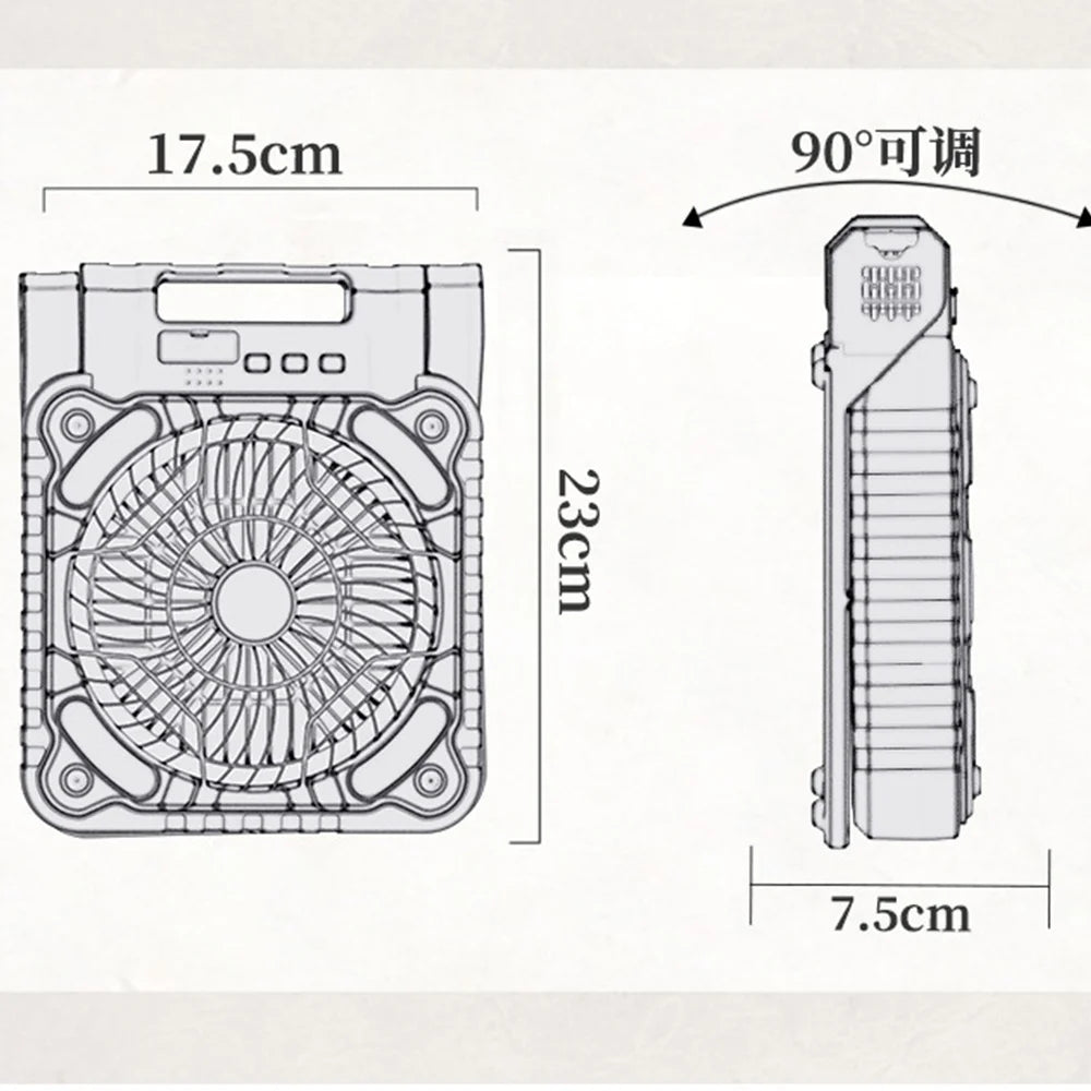 Solar Camping Fan