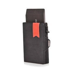 RFID wallet with genuine leather and card protection