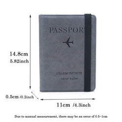 RFID travel passport wallet with credit card protection.