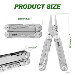 12-in-1 stainless steel survival multi-tool for camping