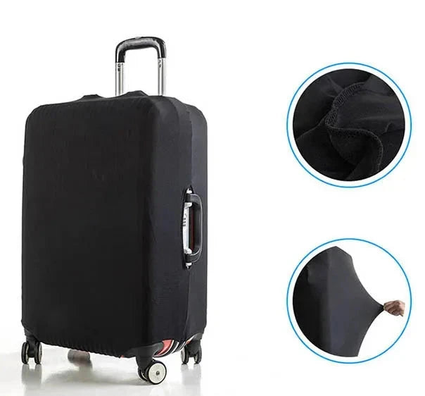 Luggage cover for suitcase, 18-28 inches, stretch fabric.