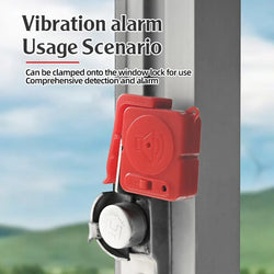 Portable anti-theft alarm with 120dB vibration sensor.