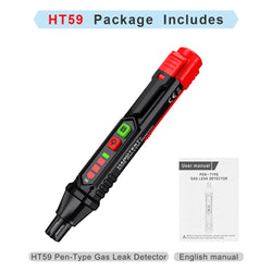 Gas leak detector with sound and screen alarm