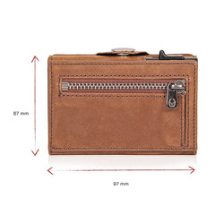 RFID wallet with genuine leather and card protection