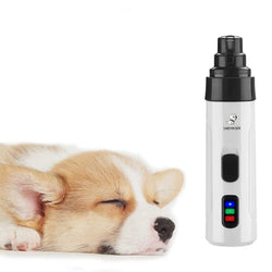 Rechargeable quiet nail clippers for dogs and cats.