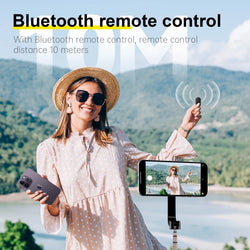 Magnetic selfie stick tripod with Bluetooth for smartphones