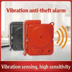 Portable anti-theft alarm with 120dB vibration sensor.