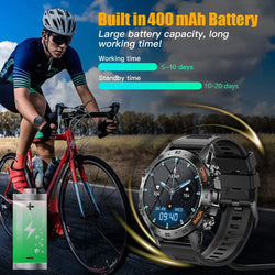 Heart rate and blood pressure smartwatch with Bluetooth.