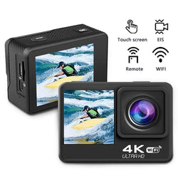 5K dual screen action camera with remote control