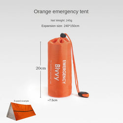 Portable waterproof survival tent, heat-preservative.