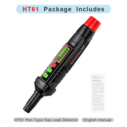 Gas leak detector with sound and screen alarm