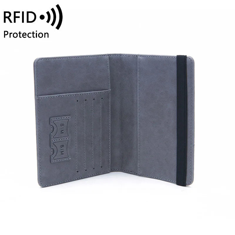 RFID travel passport wallet with credit card protection.