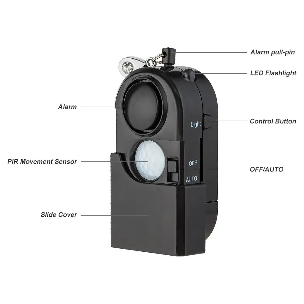 Siren SOS alarm with motion detector and LED light.