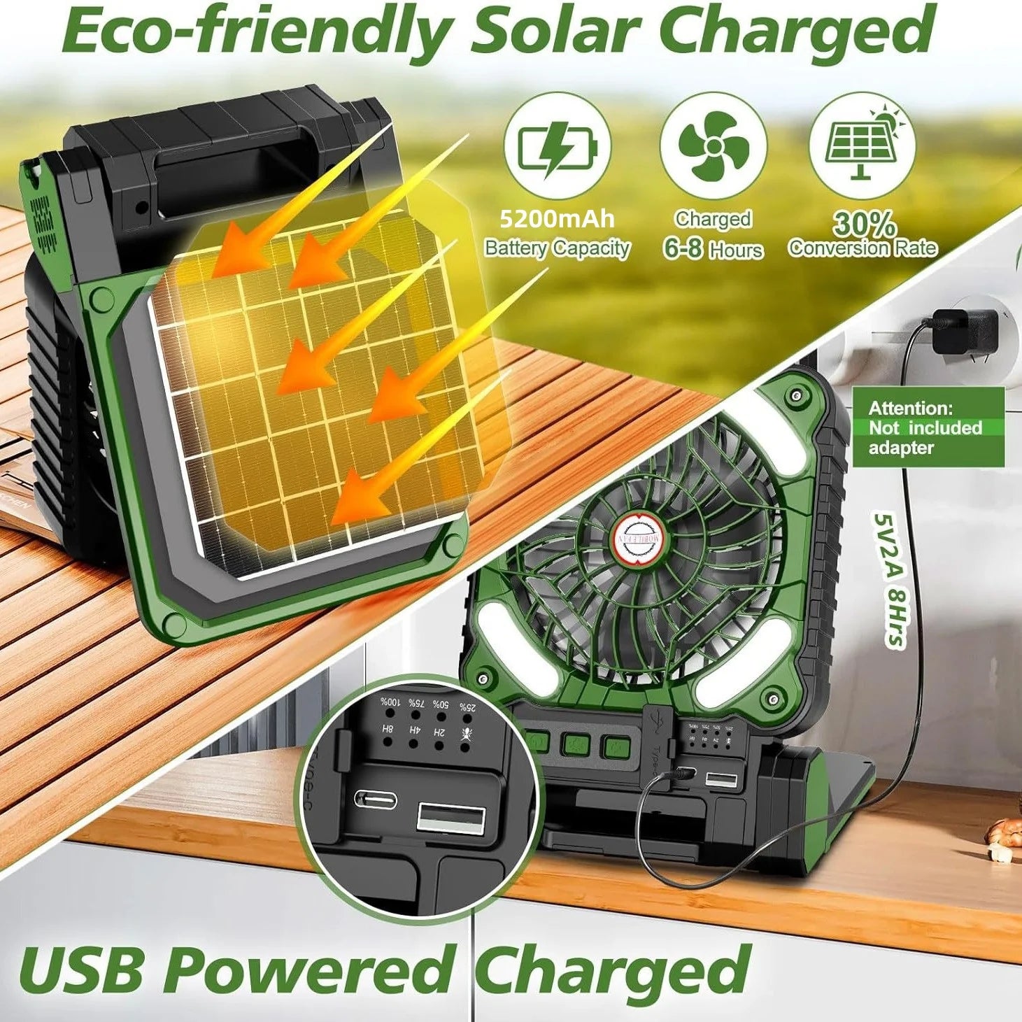 Solar Camping Fan