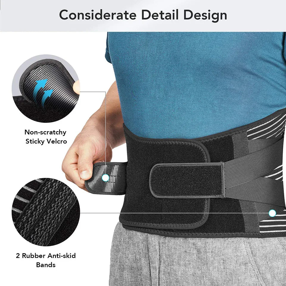 Orthopedic back support with breathable design for posture correction