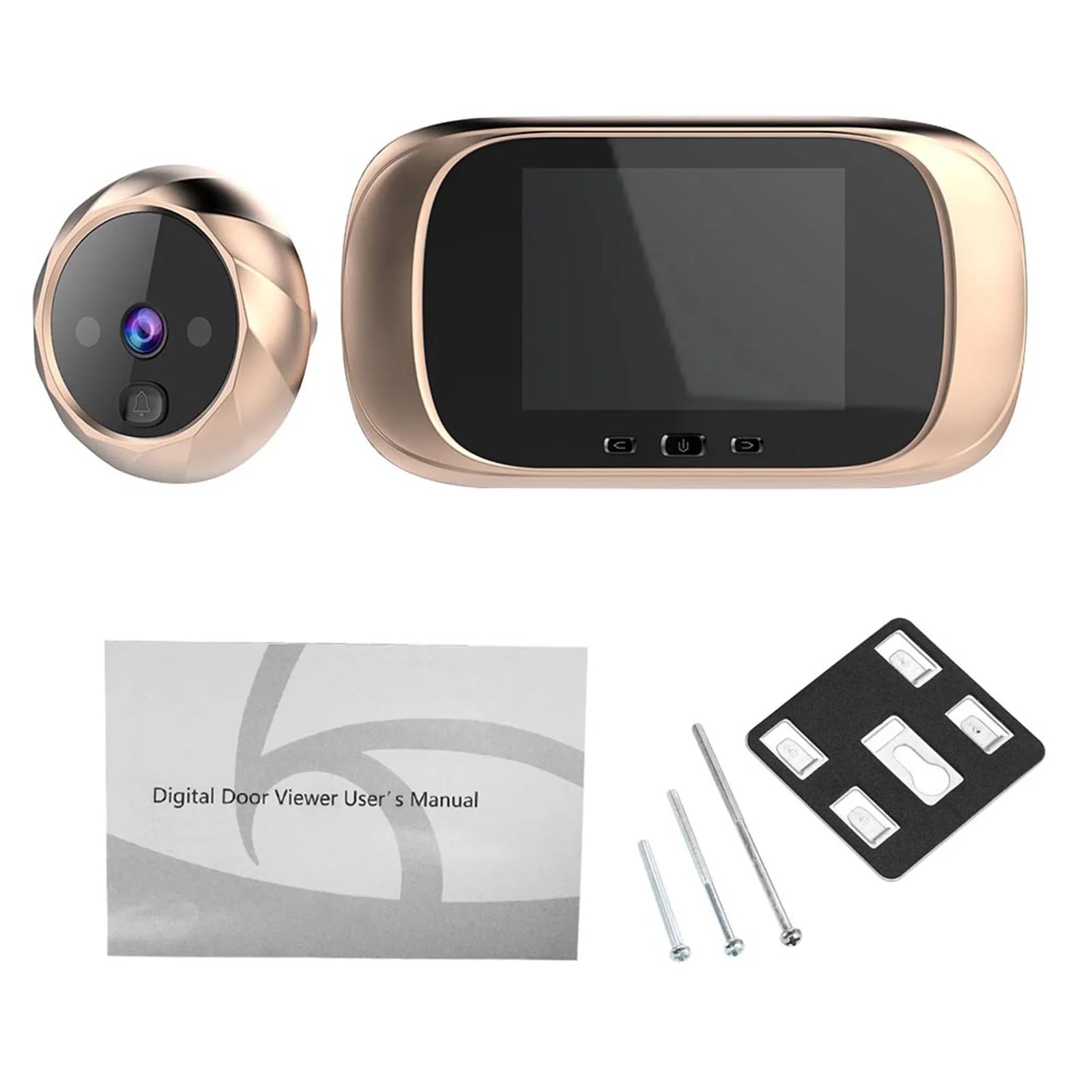 Home security doorbell camera with night vision and monitor.