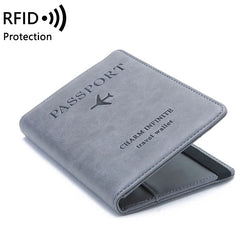 RFID travel passport wallet with credit card protection.