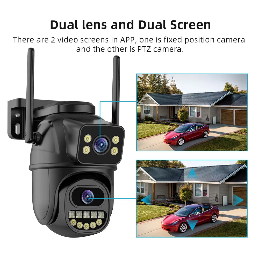 WiFi PTZ Camera with AI motion detection and 4X zoom