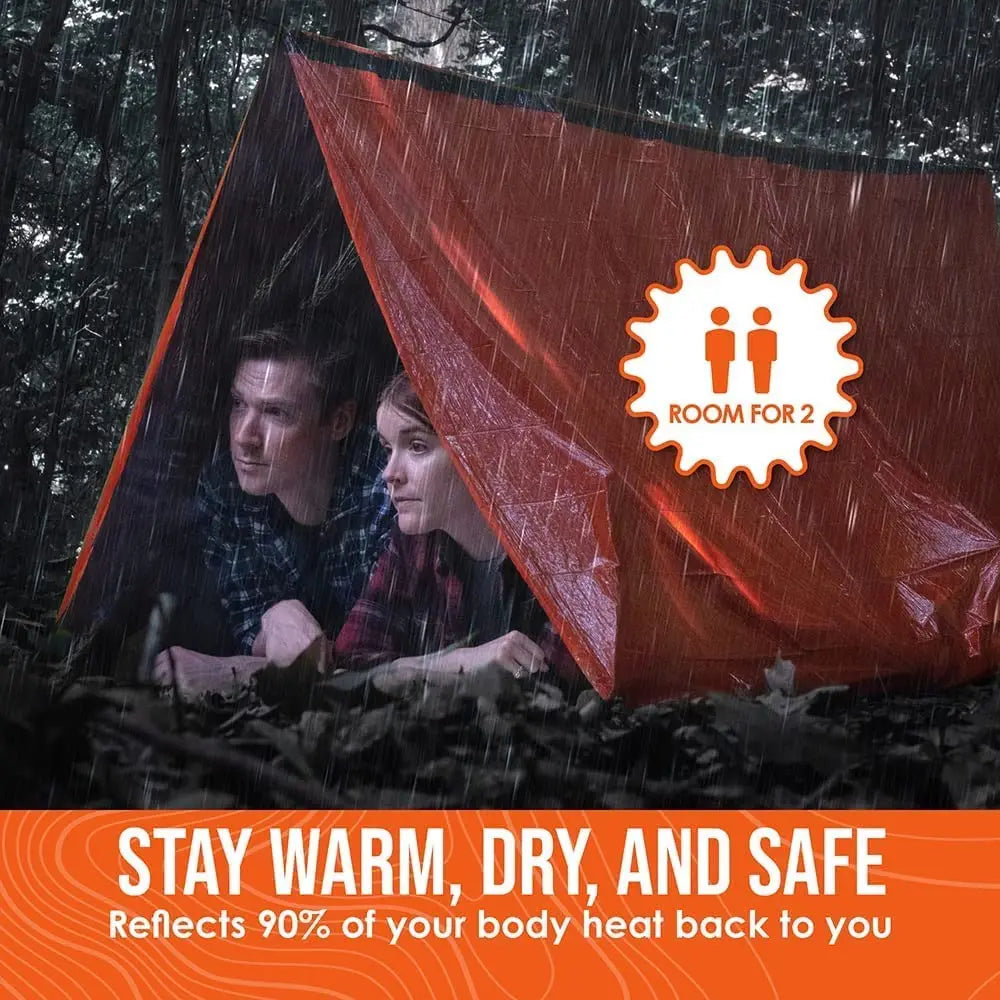 Portable waterproof survival tent, heat-preservative.