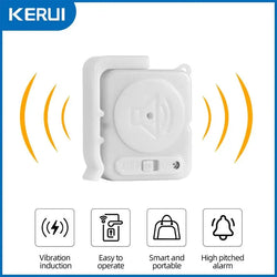 Portable anti-theft alarm with 120dB vibration sensor.