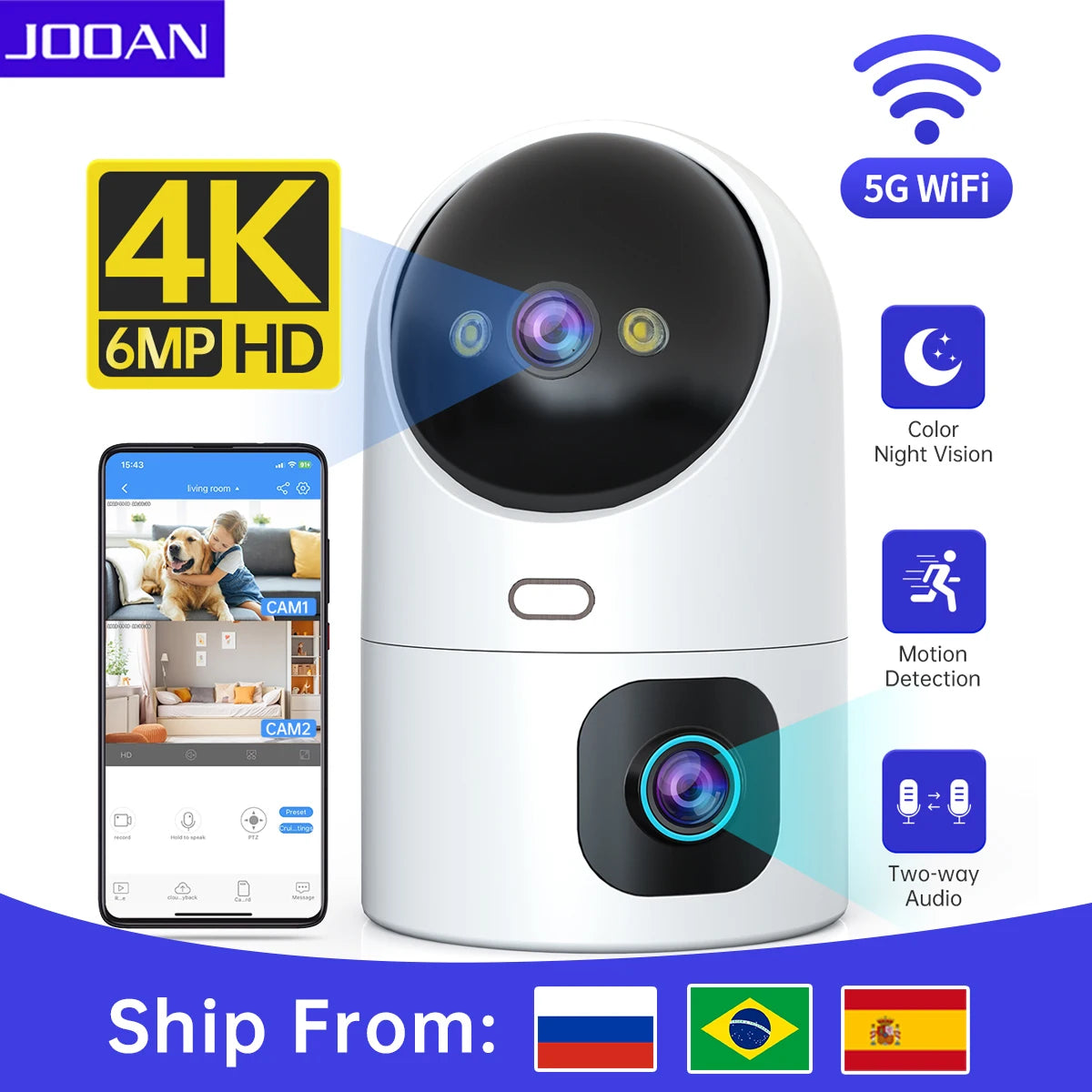 5G WiFi Dual Lens Auto Tracking Camera