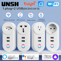 Wifi Smart Plug with USB and Alexa Control