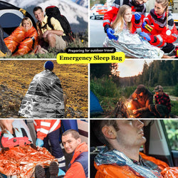 Emergency survival sleeping bag for outdoor safety