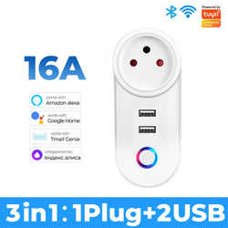 Wifi Smart Plug with USB and Alexa Control