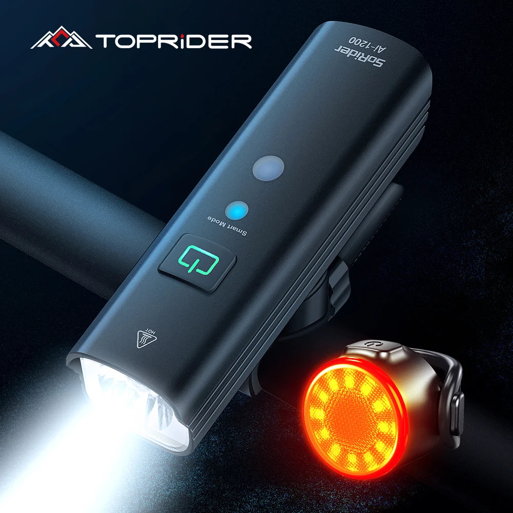 USB rechargeable waterproof bike lamp set