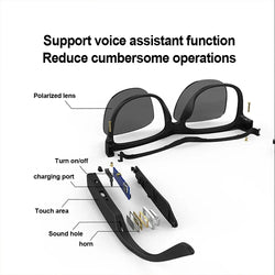 Smart Bluetooth sunglasses with polarized lenses