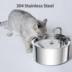 Smart pet water feeder with LED display for easy monitoring.
