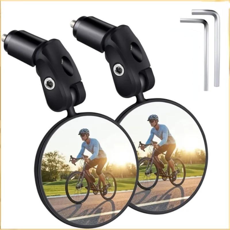 Bicycle rearview mirror on handlebar for safer cycling