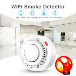 Side view of the Smart Smoke Alarm Fire Detector showing its compact size